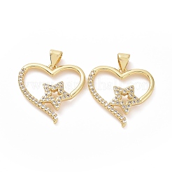 Латунные микропаве прозрачные подвески с фианитом&nbsp;ZIRC-F134-04G