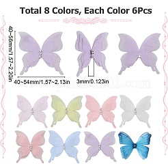 48 шт. 8-х цветные одноцветные 3-слойные фибровые аксессуары для украшения тюля&nbsp;FIND-SC0005-73