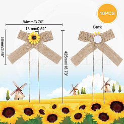 Бант из полиэфирной ленты в виде подсолнуха&nbsp;DIY-WH0321-08