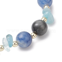 Женские браслеты из натуральных бусин кианита&nbsp;BJEW-JB13184