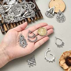 40 шт. 10 стиля тибетский стиль ретро цинковый сплав соединительные подвески&nbsp;FIND-CJ0003-60