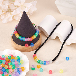 450шт 9 цвета прозрачные и светящиеся пластиковые бусины&nbsp;KY-TA0001-35