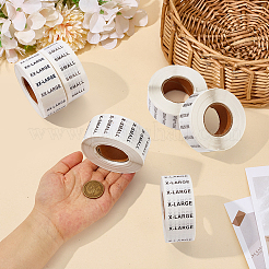 7 рулон 7 видов пластиковых наклеек с размерами одежды&nbsp;AJEW-MA0001-32