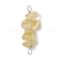 10 шт. 5 стиля созвездие натуральный дымчатый кварц и розовый кварц и золотистый блестящий обсидиан и белый лунный камень и аквамарин медная проволока обернутые чип-бусины соединительные подвески&nbsp;PALLOY-JF02905-12