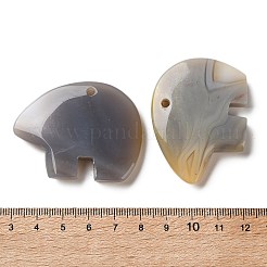 Природные серые агаты подвески&nbsp;G-T144-08H