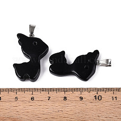 Природные подвески обсидиана&nbsp;G-T144-11A