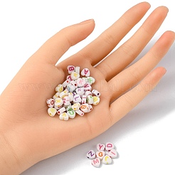 Непрозрачные акриловые бусины сердца&nbsp;SACR-YW0001-54