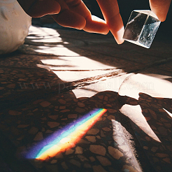 5шт. 5 стиля стеклянная тройная призма&nbsp;GLAA-FH0001-79