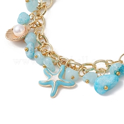 Браслеты из бусин из натурального белого нефрита&nbsp;BJEW-JB13155-01