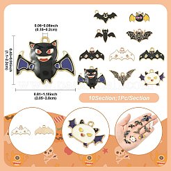 10шт 10 стиля подвески из сплава с эмалью&nbsp;ENAM-FS0003-85