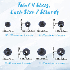 8 нити 4 стилей непрозрачных однотонных стеклянных бусин&nbsp;EGLA-LT0001-04D