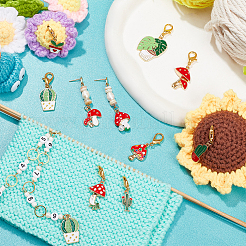 Наборы счетчиков цепочек для вязания рядов и маркеров для запирания петель&nbsp;HJEW-AB00517