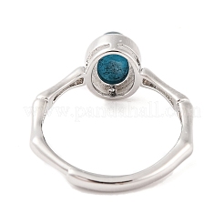 Регулируемые кольца овальной формы из натурального апатита&nbsp;RJEW-Q817-04P-05