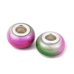 Двухцветные непрозрачные европейские бусины-рондель из смолы&nbsp;RESI-Z046-02A