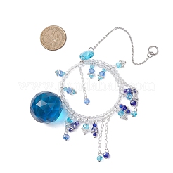 Стеклянные каплевидные подвесные ловцы солнца&nbsp;HJEW-TA00413-02