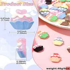 Кабошоны из смолы 30шт 6 цветов&nbsp;CRES-CJ0001-72