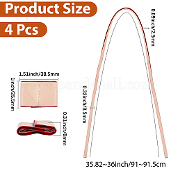 4 шт. шнурок из искусственной кожи для сумки-ведра&nbsp;AJEW-CL0001-30B