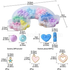 DIY круглые и сердечные акриловые бусины&nbsp;DIY-FS0006-28