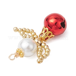 2 шт. 2-х цветные латунные подвески-колокольчики&nbsp;PALLOY-MZ00716