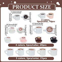 55 шт. 11 стиля миниатюрных кофейных украшений из смолы&nbsp;DOLL-AR0001-01
