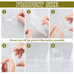 2-уровневые 4 слота прозрачные акриловые органайзеры для масок для макияжа&nbsp;ODIS-WH0002-66