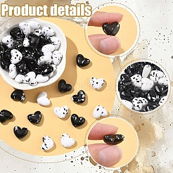 50 шт. 2-цветные непрозрачные акриловые бусины&nbsp;MACR-YW0003-58