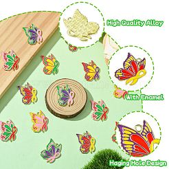 30шт 6 цвета сплава эмалевые подвески&nbsp;FIND-CJ0002-71