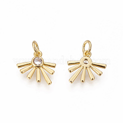 Латунные микро проложить кубического циркония подвески&nbsp;ZIRC-F095-02