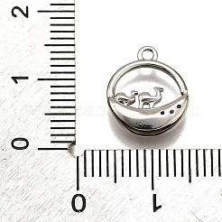 Латунные микропаве прозрачные подвески с фианитом&nbsp;LS-KK-G530-01B-P