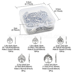 50шт 5 стиля подвески из сплава в тибетском стиле&nbsp;TIBE-YW0001-35