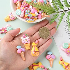 40шт 5 стиля десертная тема непрозрачные кабошоны из смолы&nbsp;RESI-CJ0003-03