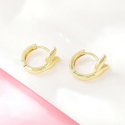 Латунные серьги обруча&nbsp;EJEW-D348-27G