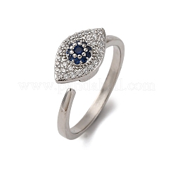 Вращающиеся манжетные кольца с микропаве из кубического циркония из латуни&nbsp;RJEW-S636-02P