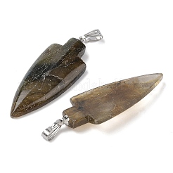 Подвески с наконечниками стрел из натурального лабрадорита&nbsp;G-Z095-03P