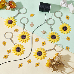 Подвески-соединители из цинкового сплава и брелок из железной смолы&nbsp;DIY-PH0008-31