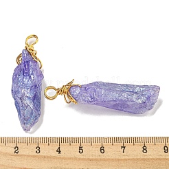 Гальванические большие подвески из необработанного натурального кварца с кристаллами&nbsp;G-A229-02G