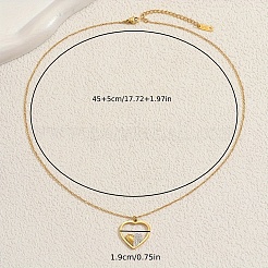 Женское ожерелье с подвеской из нержавеющей стали с кубическим цирконием&nbsp;EX1626