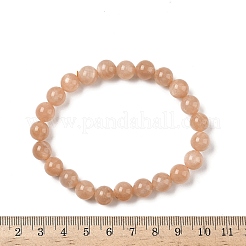 Браслеты из натуральных бусин солнечного камня для мужчин и женщин&nbsp;BJEW-I322-01