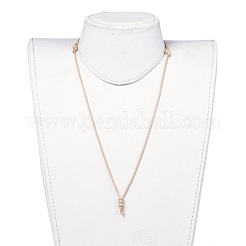 Регулируемое корейское изготовление ожерелья из вощеного полиэстера&nbsp;AJEW-JB00510-02