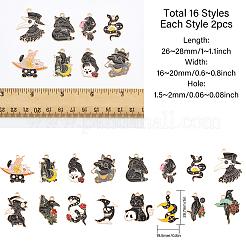 Подвески из сплава эмали 32шт 16 стиля&nbsp;ENAM-CA0001-49