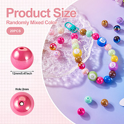 20 шт. Непрозрачные акриловые бусины&nbsp;OACR-TA0002-97