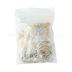 Наборы для самостоятельного изготовления шестиугольных/каплевидных/треугольных латунных сережек-подвесок&nbsp;DIY-FS0007-62