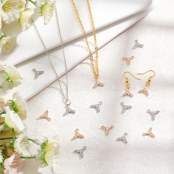 16 шт. 2 цвета латунные микро проложить прозрачные кубические циркониевые подвески&nbsp;KK-DC0001-09