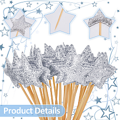 80 шт. вставка для торта в виде звезды из ткани&nbsp;AJEW-DC0003-54A