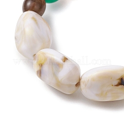 3шт 3-х цветные акриловые тянущиеся браслеты для женщин&nbsp;BJEW-JB12166