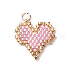 10 шт. подвески в форме сердца из стеклянного бисера Miyuki Delica&nbsp;PALLOY-MZ00701