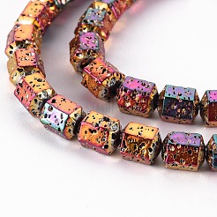 Гальванические бусины из натуральной лавы&nbsp;X-G-T114-71A