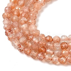 Нити бусин из натурального золота из солнечного камня&nbsp;G-H336-A05-02