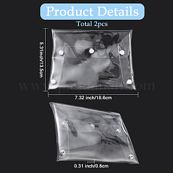 2 шт. портативная прозрачная сумка для кистей для макияжа из ПВХ&nbsp;MRMJ-SP0001-12C