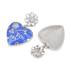 Латунные микропаве прозрачные подвески с фианитом&nbsp;KK-H262-01A-P